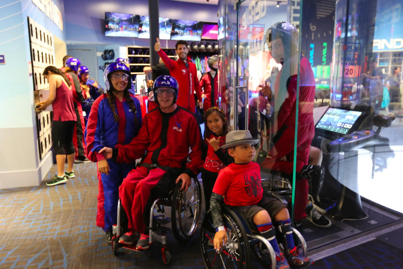 Pictured Above: iFly Indoor Skydiving, All Abilities Night. Photo from 2019.