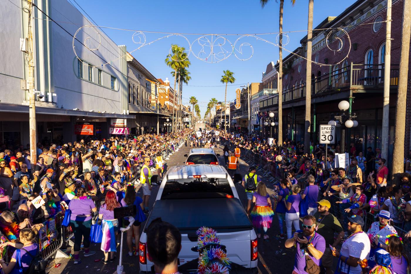 Tampa Pride Parade along 7th Ave in Ybor City