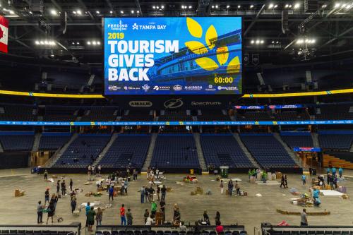 Tourism Turns Amalie Arena into a Can-struction Site