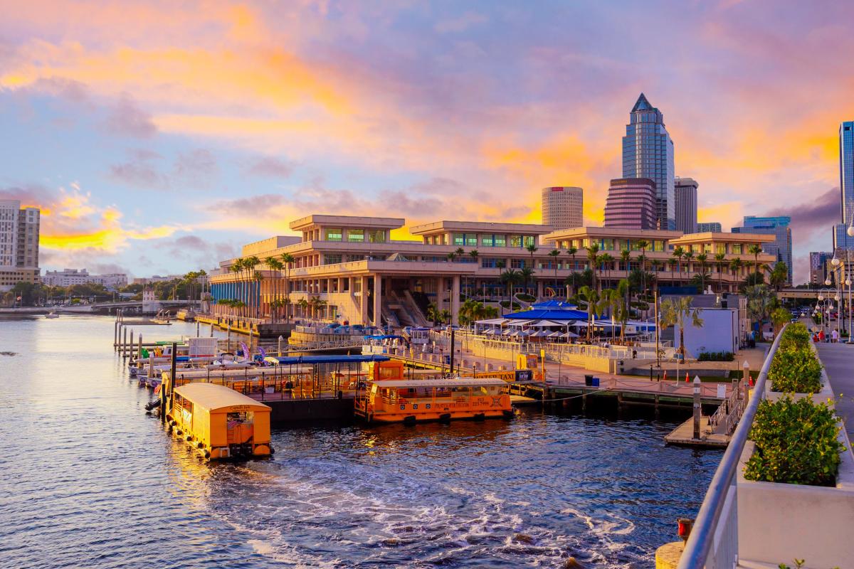 Tampa Convention Center sunset